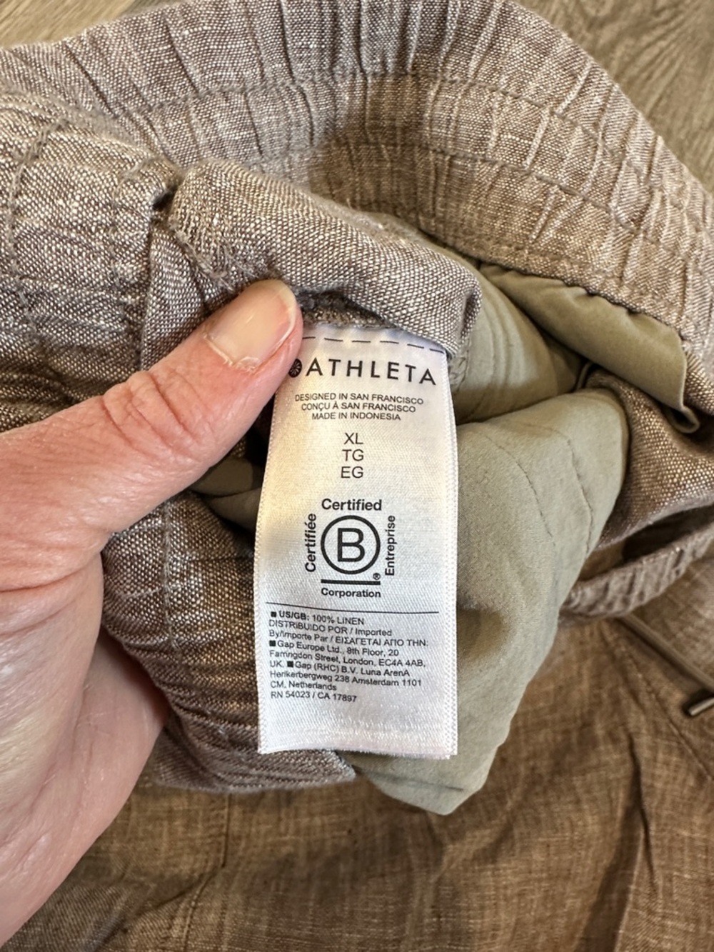 NEW with tags! Retreat Linen Mid Rise 4" Short XL Pyrite - Picture 3 of 6
